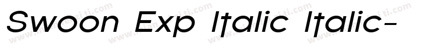 Swoon Exp Italic Italic字体转换